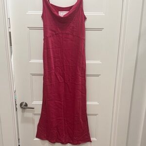 Elegant Pink Sleeveless Dress